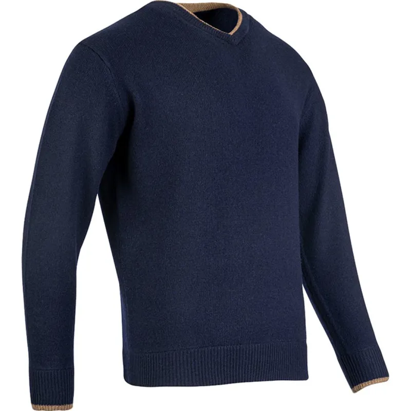 Jack Pyke Ashcombe Lambwool V Neck Jumper Navy-2