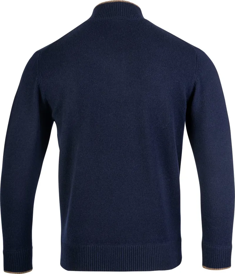 Jack Pyke Ashcombe Lambwool Zip Knit Jumper Navy-1