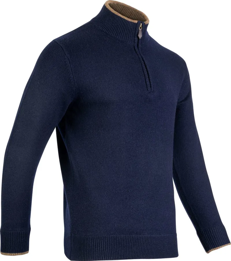Jack Pyke Ashcombe Lambwool Zip Knit Jumper Navy-2