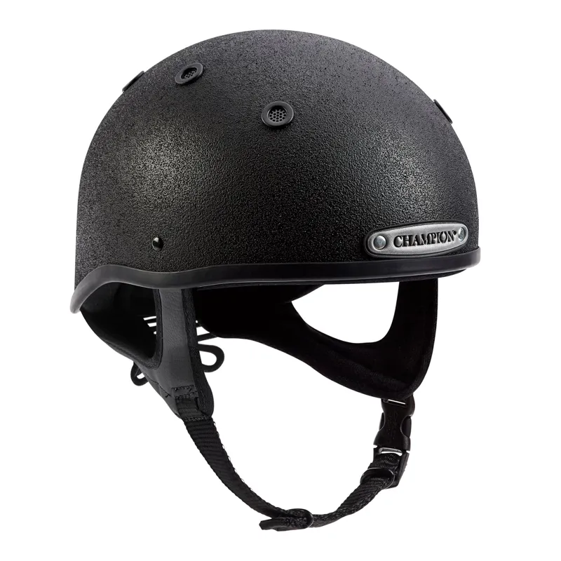 Champion Pro Lite II Jockey Skull Riding Helmet Black