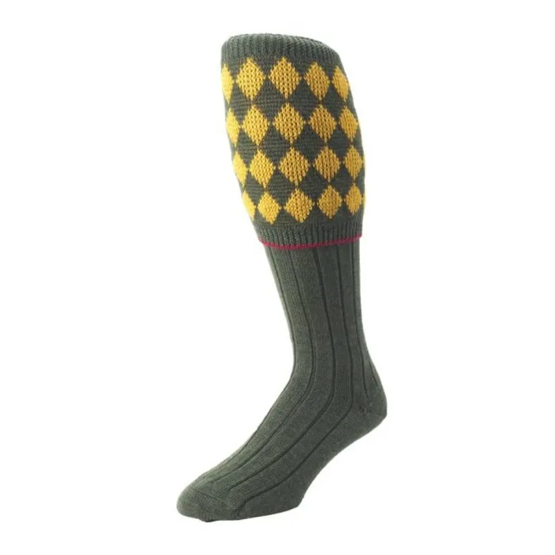 Pennine Kendal Shooting Socks Gold Yellow