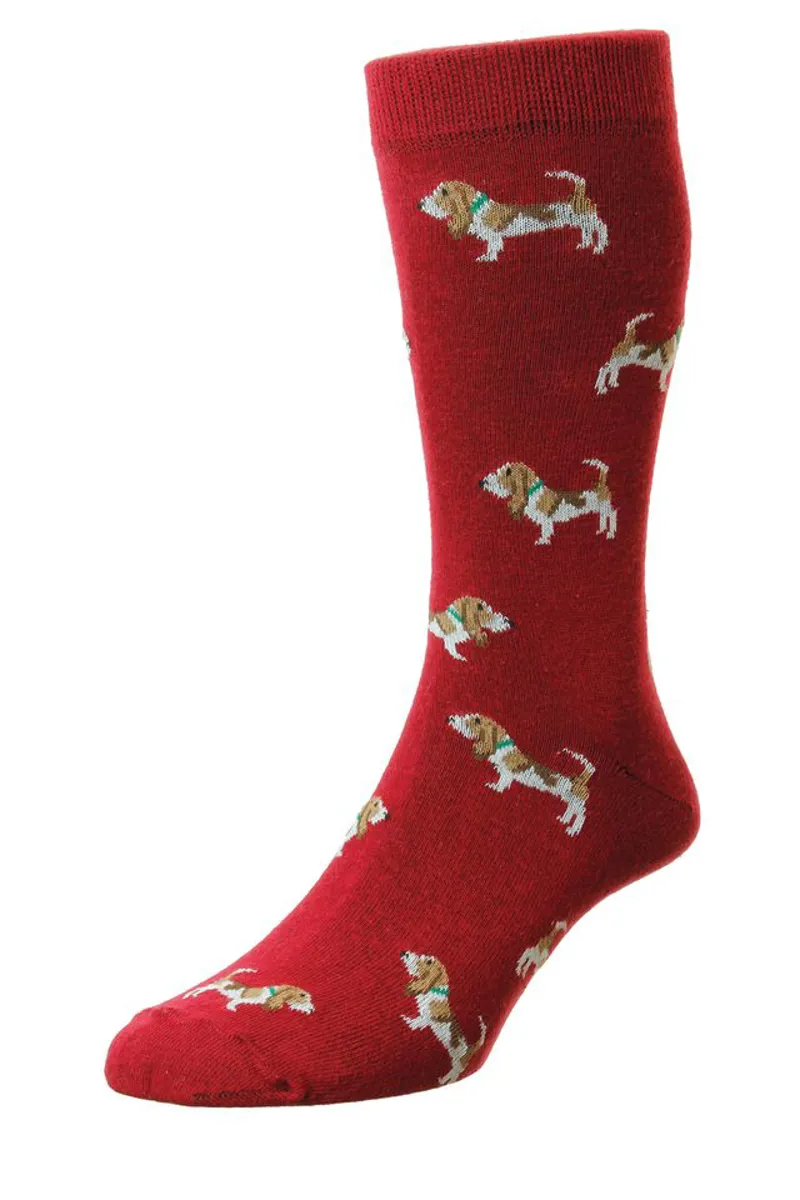 Bisley Hound Socks Red