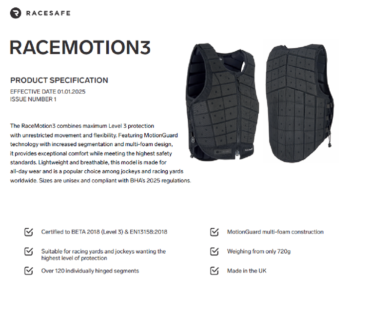 Racesafe Race Motion 3 Body Protector-4