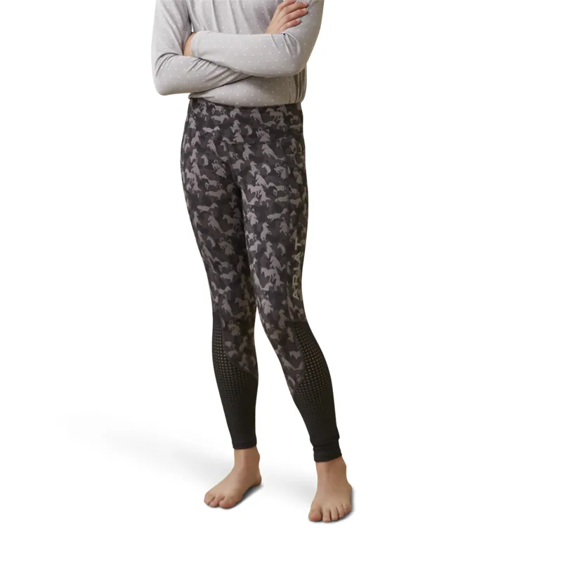 Ariat Youth EOS Full Seat Riding Tights Periscope Camo Horse-2