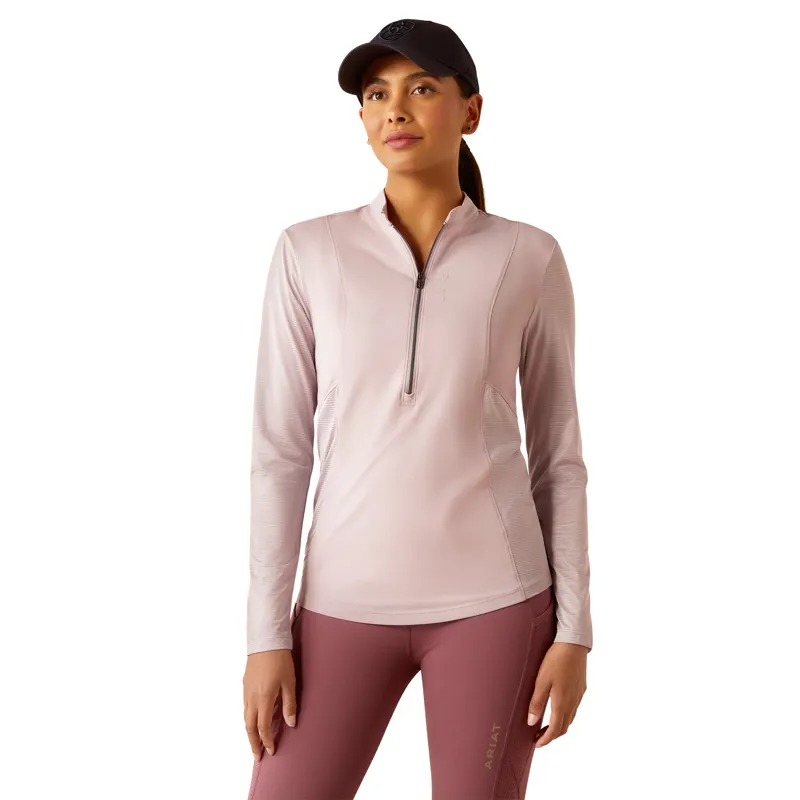 Ariat Breathe 1/4 Zip Long Sleeve Baselayer Sea Fog
