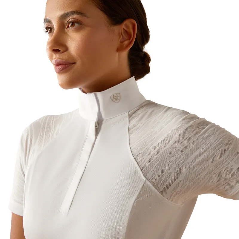 Ariat Aptos Vent 2.0 Short Sleeve Show Shirt White-3