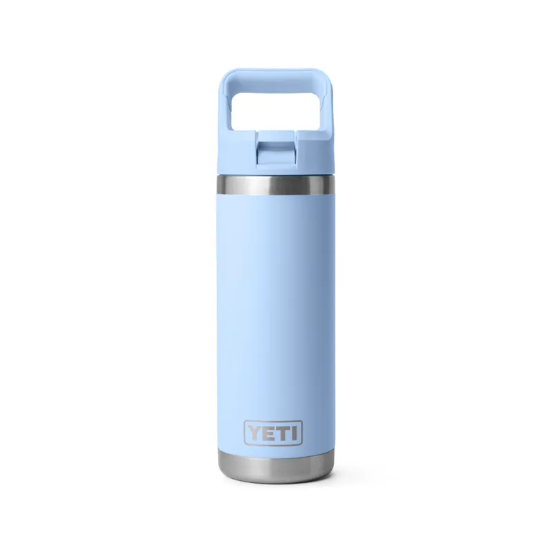 YETI Rambler Straw Bottle 18oz Big Sky Blue