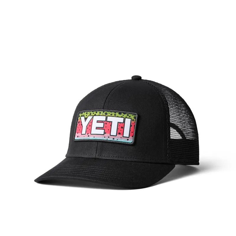 YETI Rainbow Trout Black Trucker Cap
