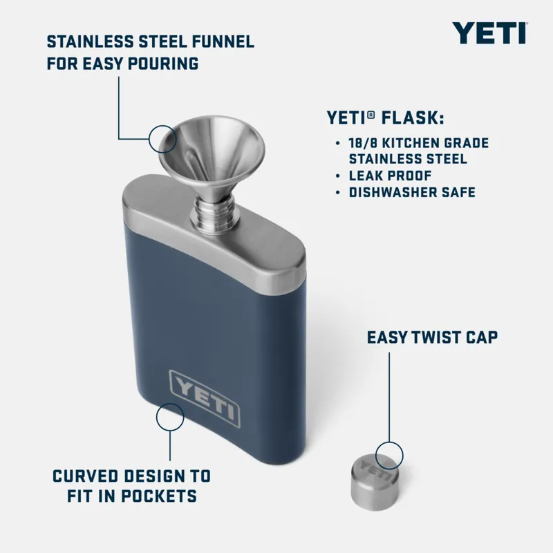 YETI Rambler Flask Navy-5