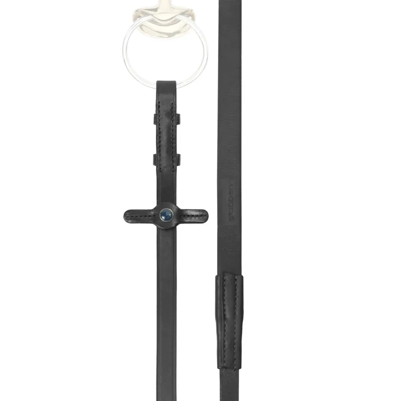 Stubben All Weather Grip Rubber Reins Black 