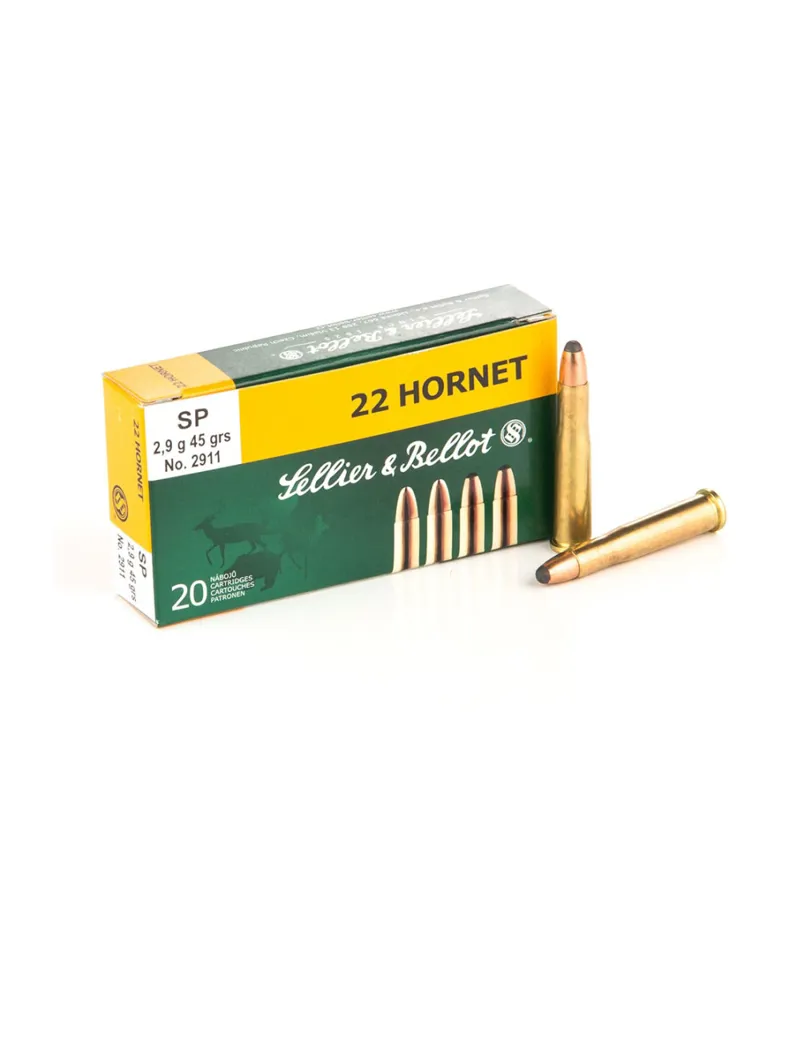 Sellier and Bellot .22 Hornet 45gr 
