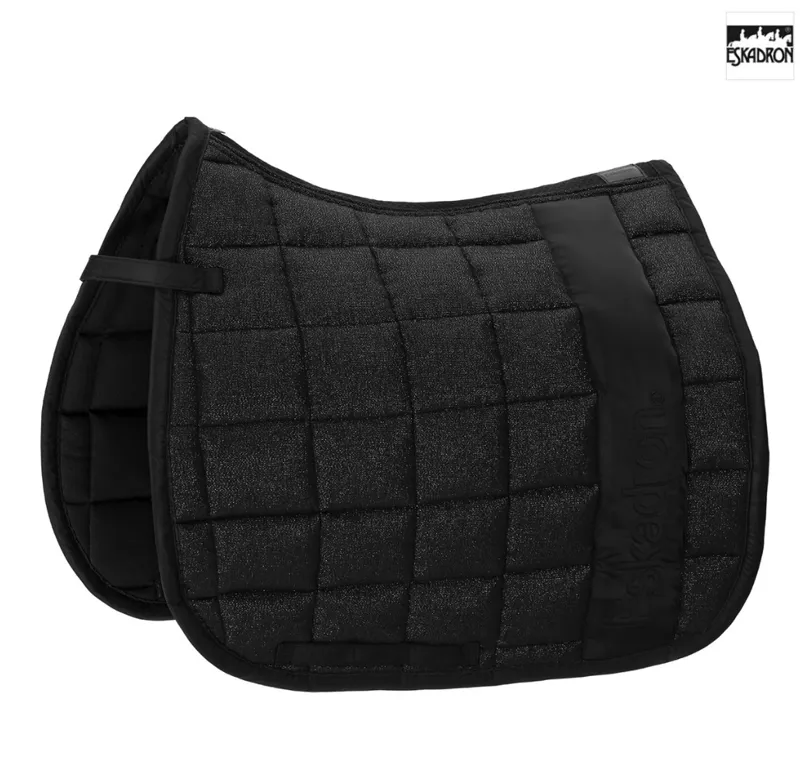 Eskadron Reflexx Big Square Glitter Dressage Saddlecloth Black Full Size