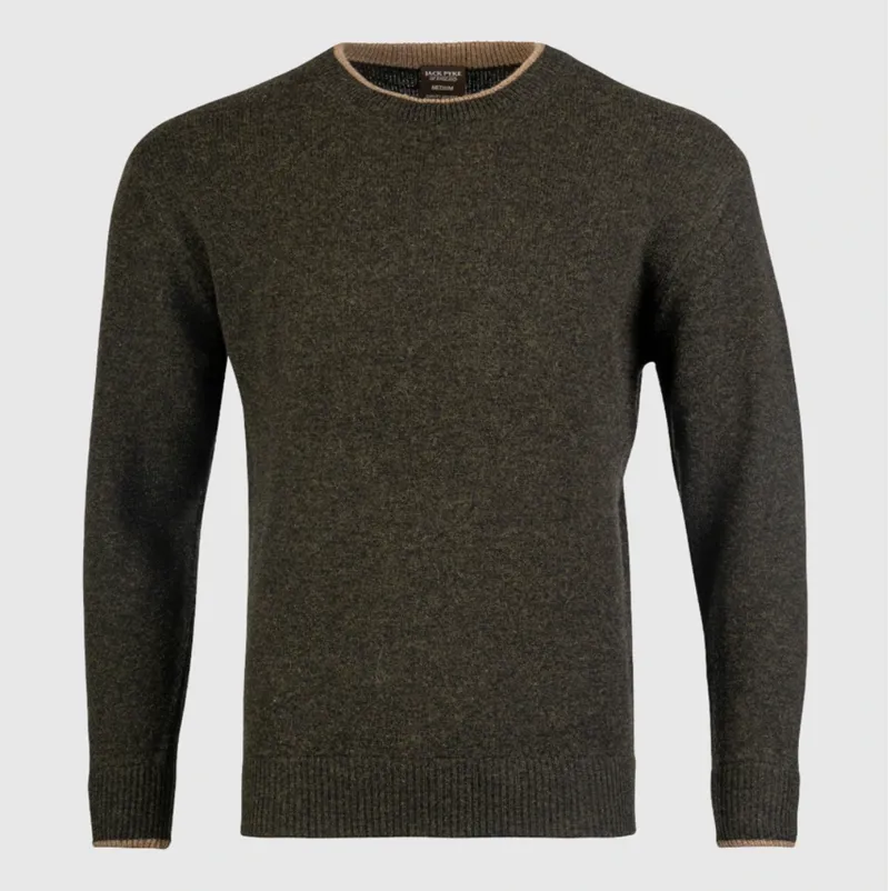 Jack Pyke Ashcombe Crewknit Pullover Dark Olive