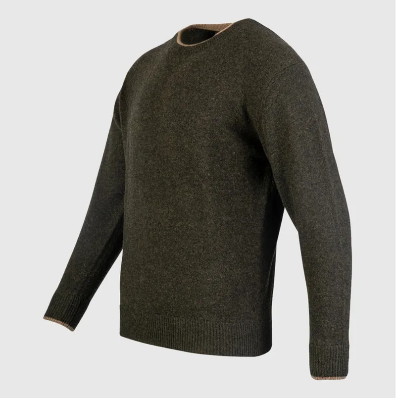 Jack Pyke Ashcombe Crewknit Pullover Dark Olive-1