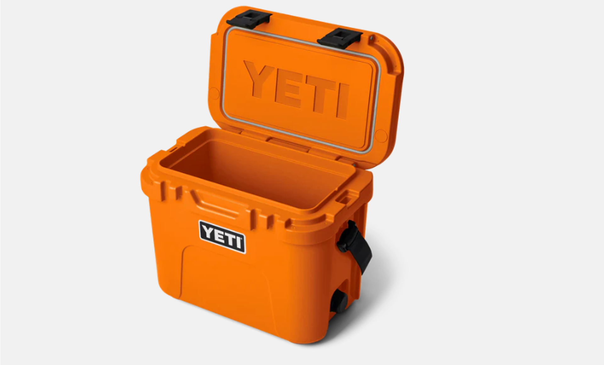 YETI Roadie 15 Cool Box King Crab Orange Forelock and Load