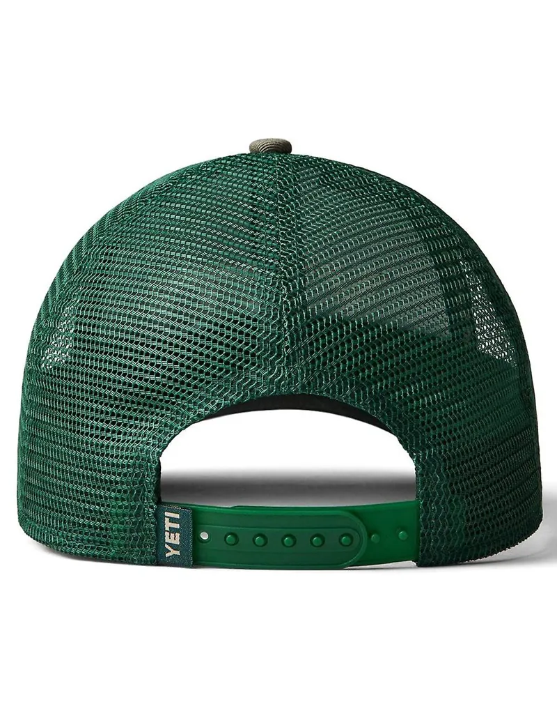 YETI Camo Logo Badge Trucker Cap Olive-1