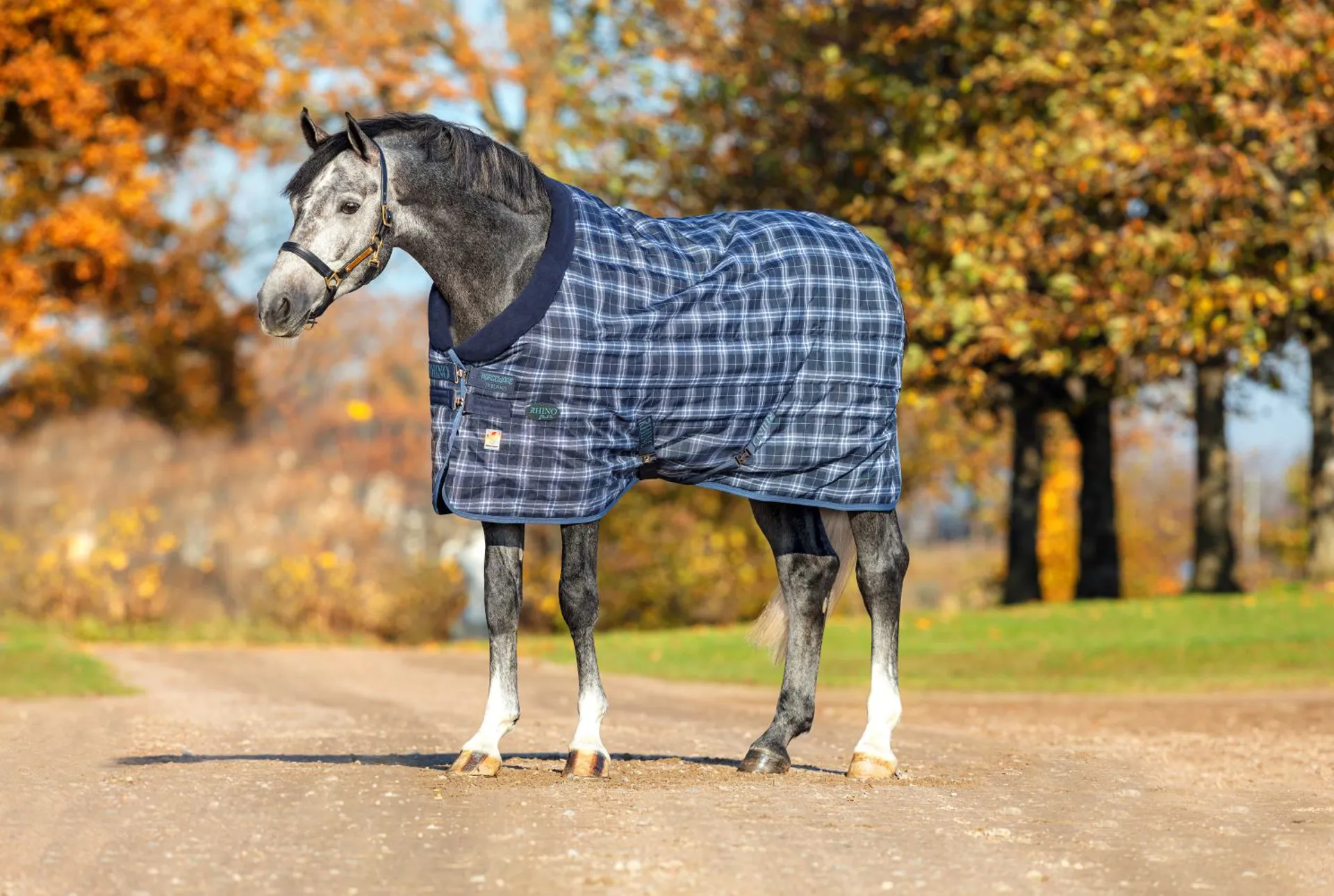 Rhino Rug Rhino Original Stable Rug 250g Vari-Layer Navy Check/Indigo