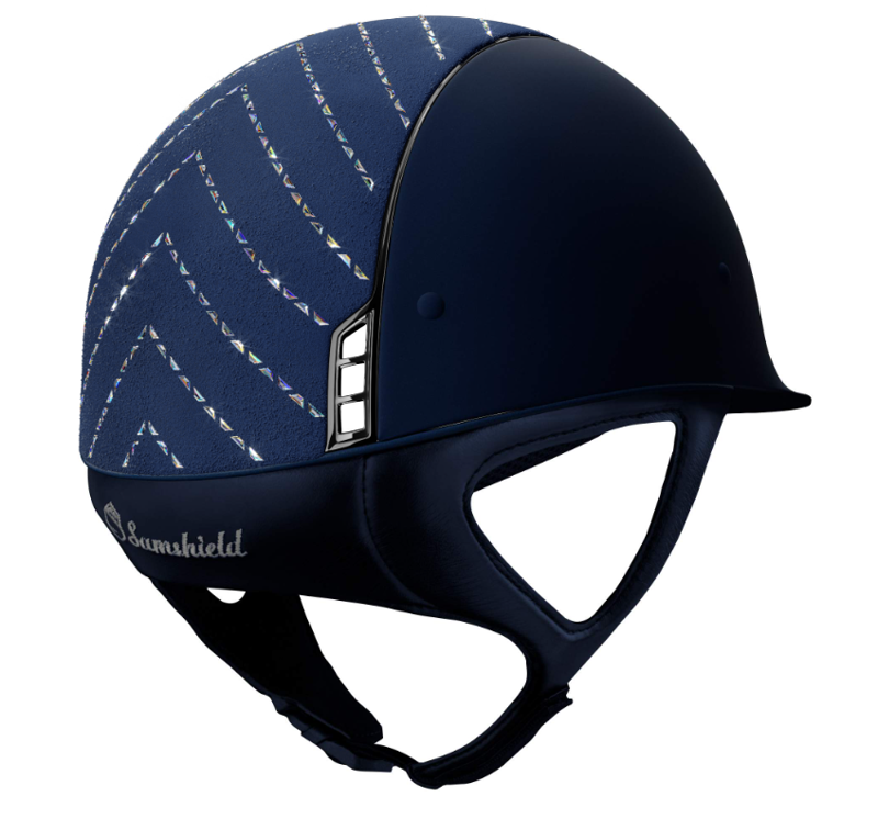 Samshield Shadowmatt Blue Holographic Chevron Black Chrome Trim/Blazon Small-1