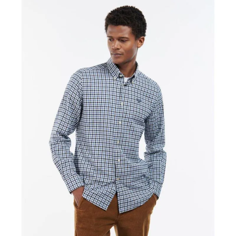 Barbour Finkle Tailored Gingham Shirt Navy-1