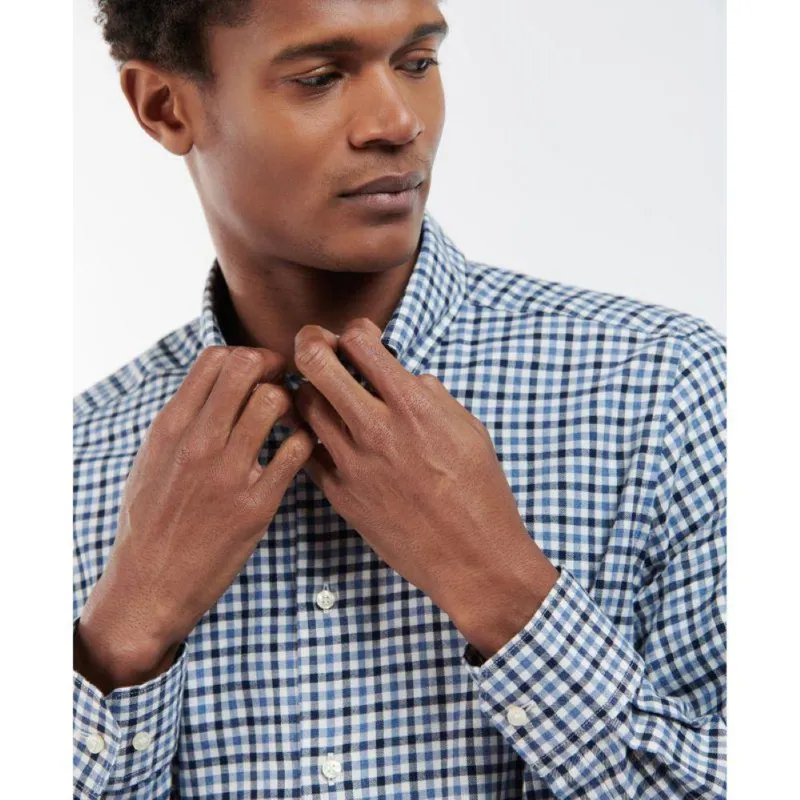 Barbour Finkle Tailored Gingham Shirt Navy-3