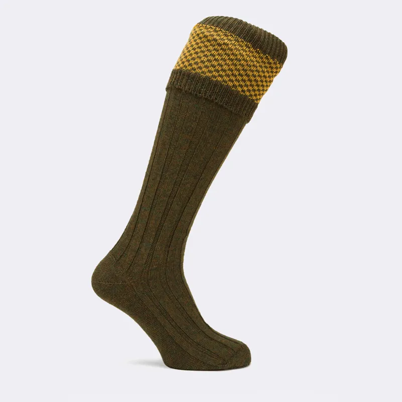 Pennine Penrith Shooting Sock Pollen Yellow