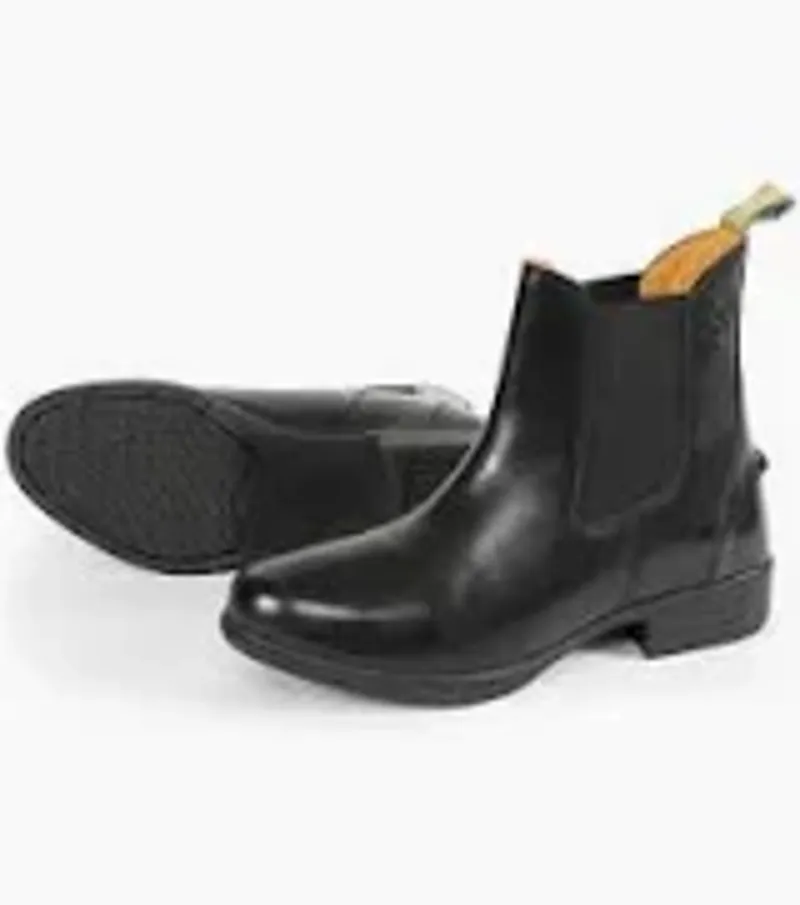 Moretta Lucilla Children's Leather Jodhpur Boots Black-1