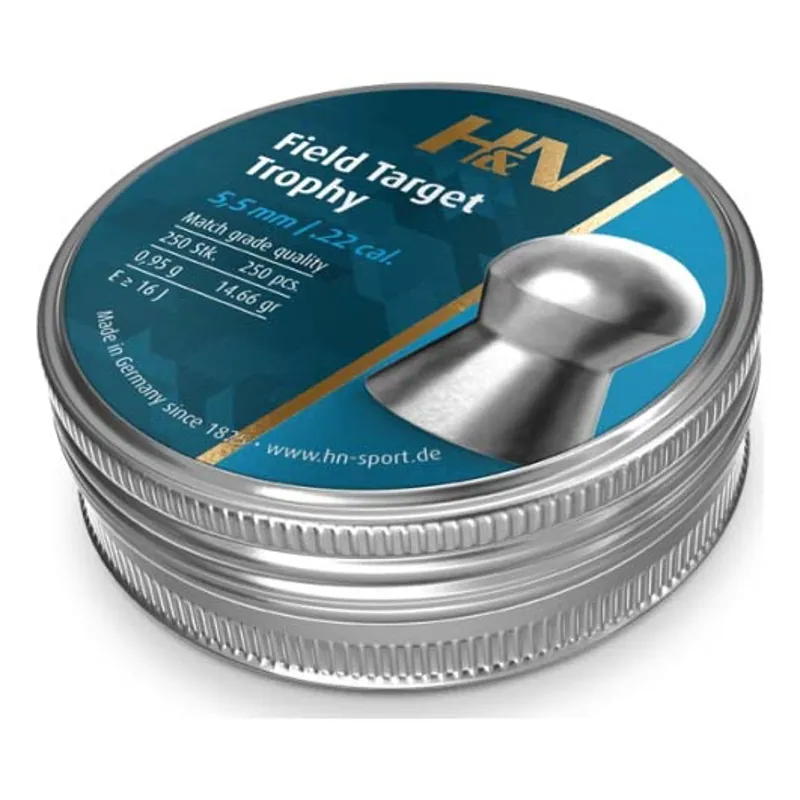 H and N Sport Field Target Trophy Pellets .22 14.66gr Size: 5.5