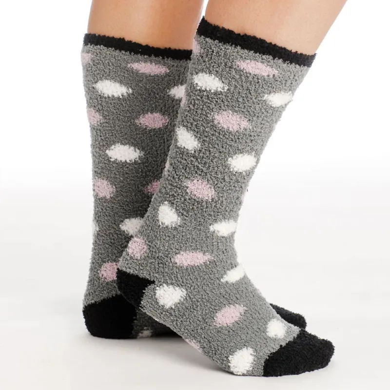 Horseware Softie Socks Childs Grey Spots