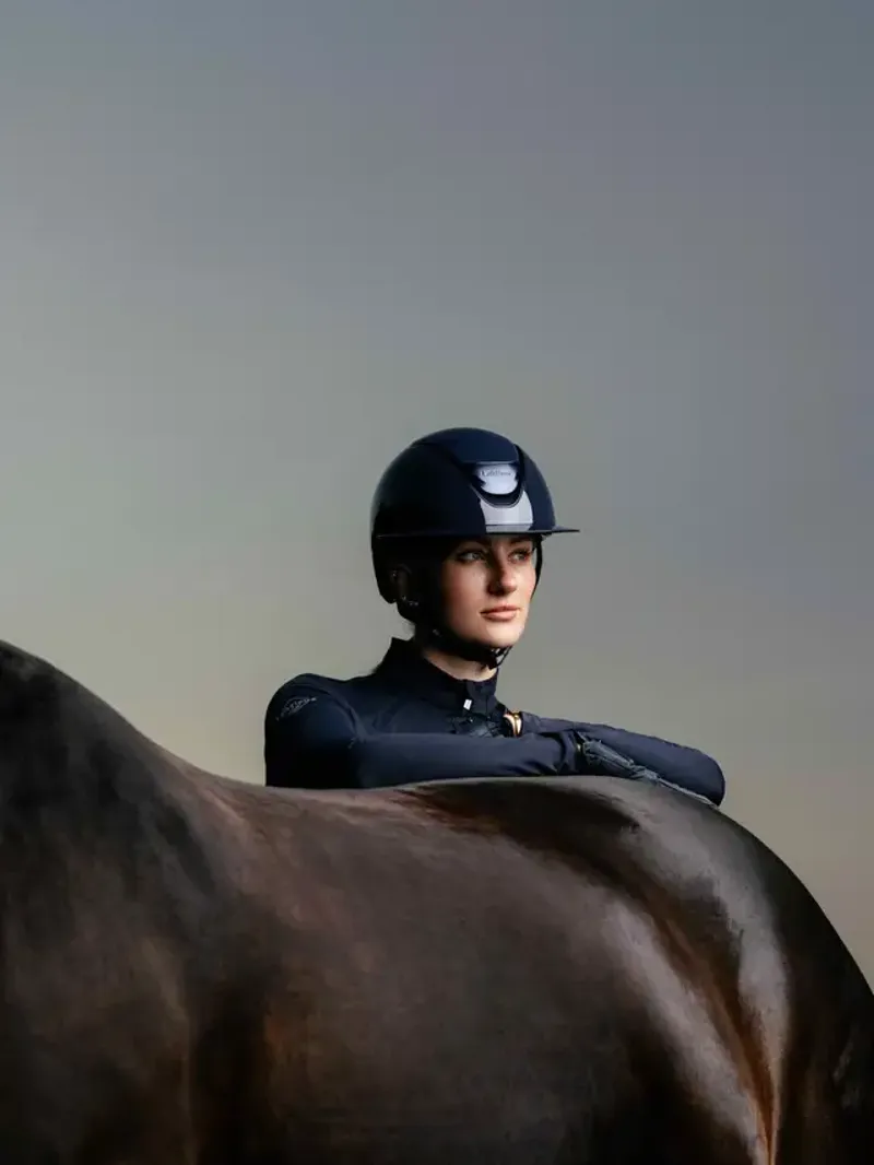 LeMieux Verv Competition Riding Hat Gloss Navy-4
