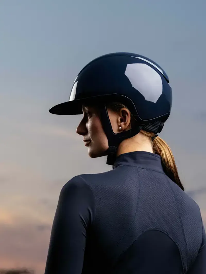 LeMieux Verv Competition Riding Hat Gloss Navy-5