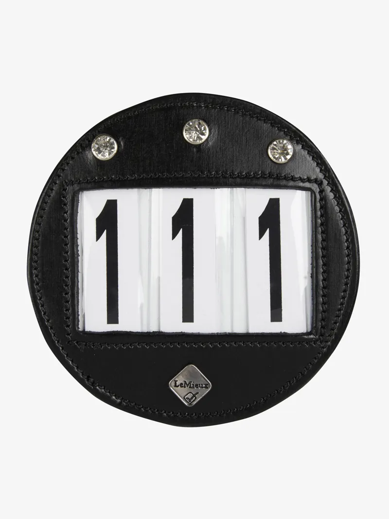 LeMieux Bridle Number Holder Diamante Black