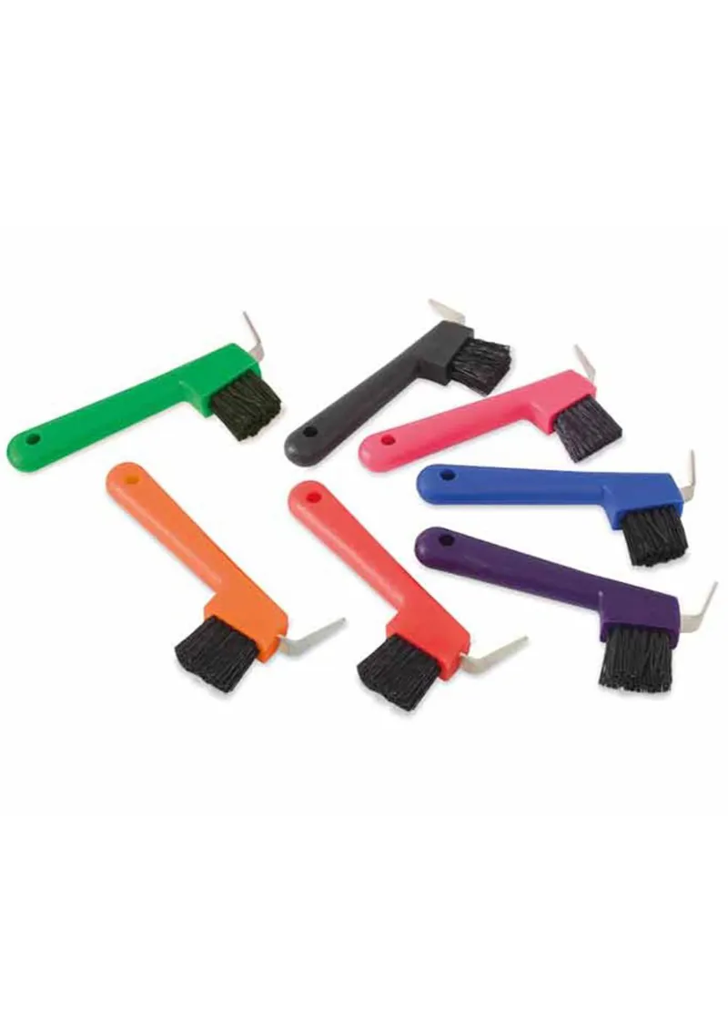 EZI-GROOM Hoof Pick/Brush Red