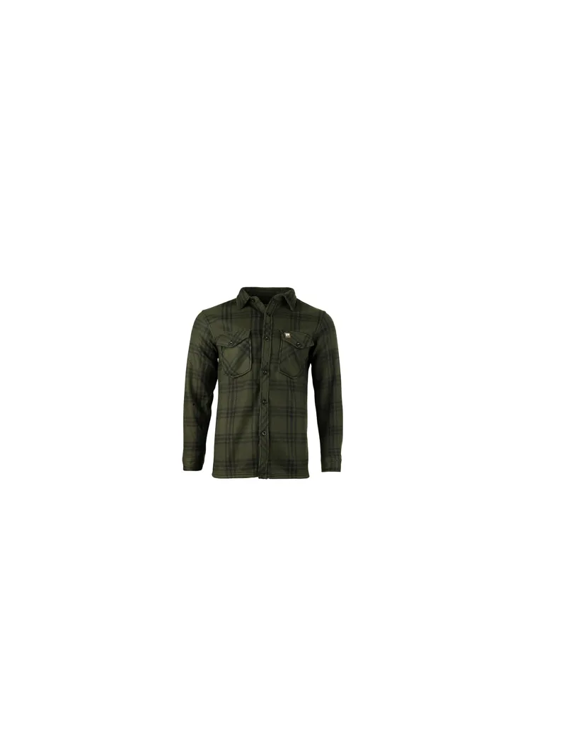 Jack Pyke Polar Fleece Shirt Green Check-1