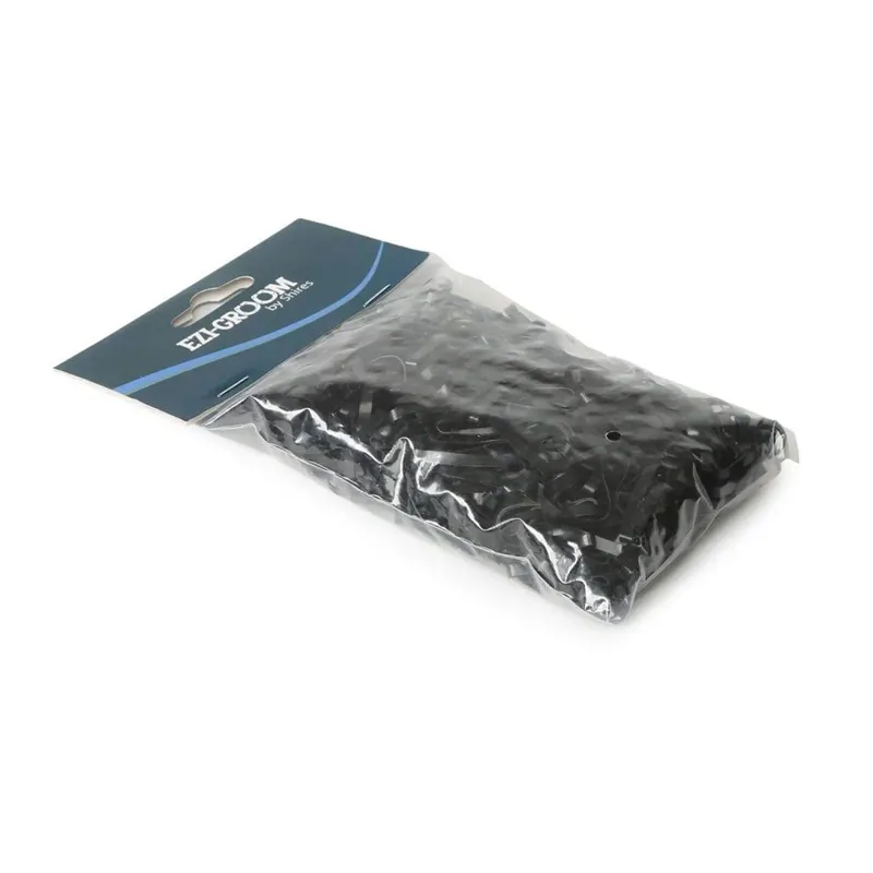 EZI-GROOM Silicone Plaiting Bands Black