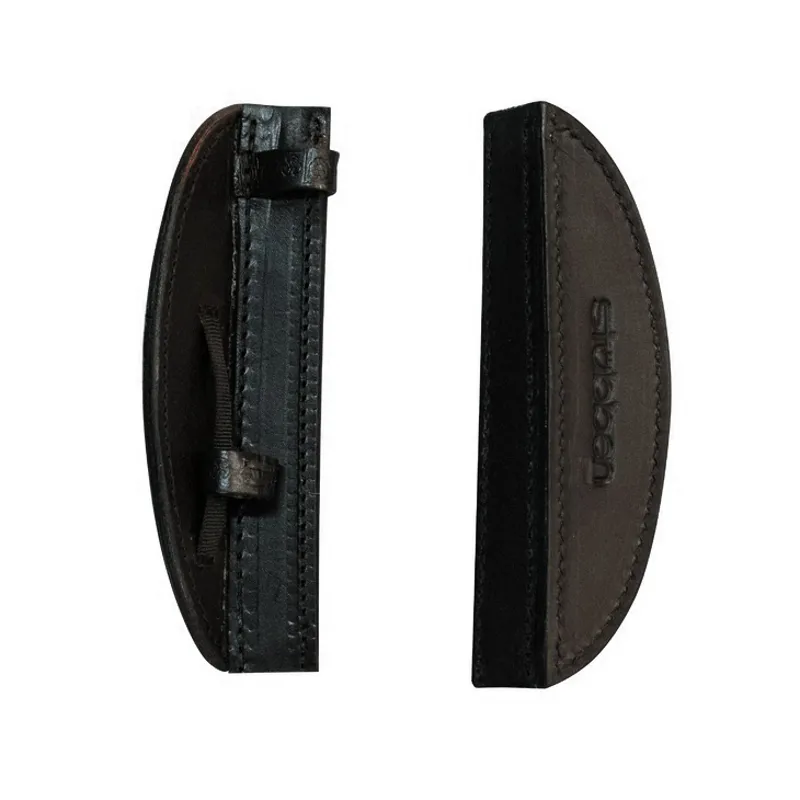 Stubben Leather Blinkers Ebony Brown