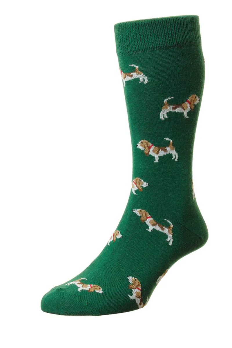 Bisley Hound Socks Green