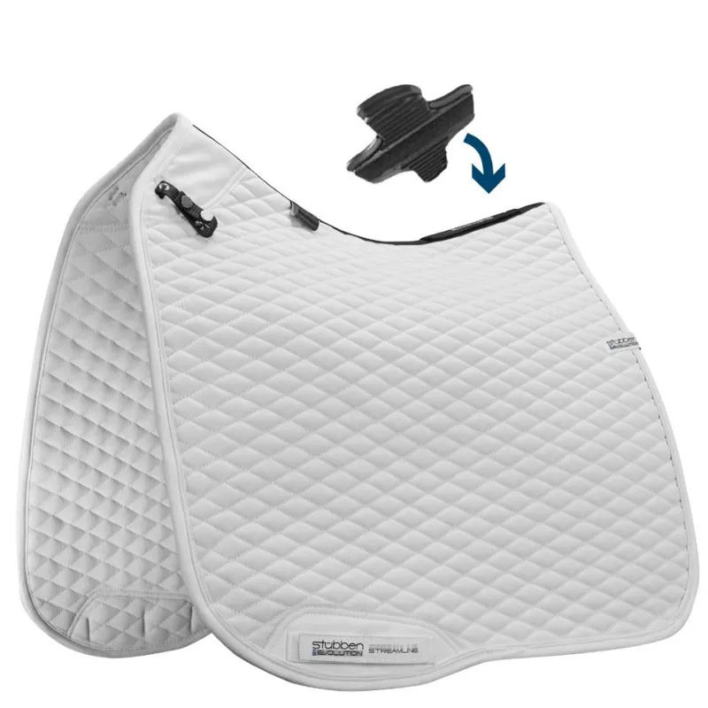 Stubben Streamline Dressage Saddle Pad White