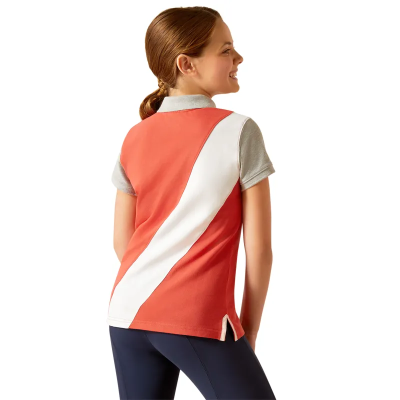 Ariat Youth Taryn Polo Shirt Baked Apple-2