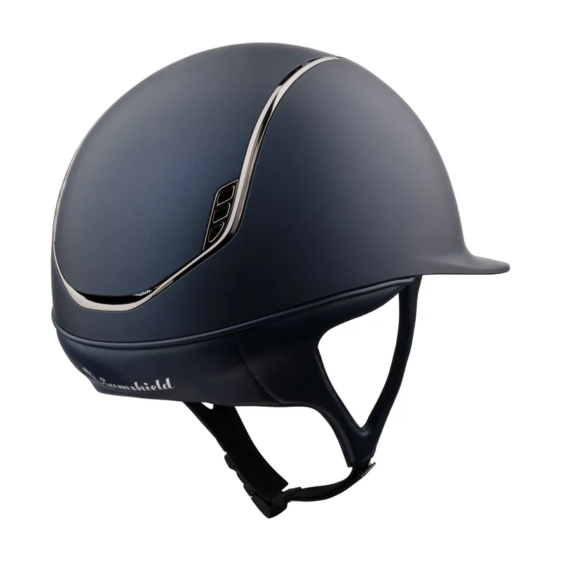 Samshield Shadowmatt 2.0 Standard 5 Crystals Riding Hat - Blue Medium-1